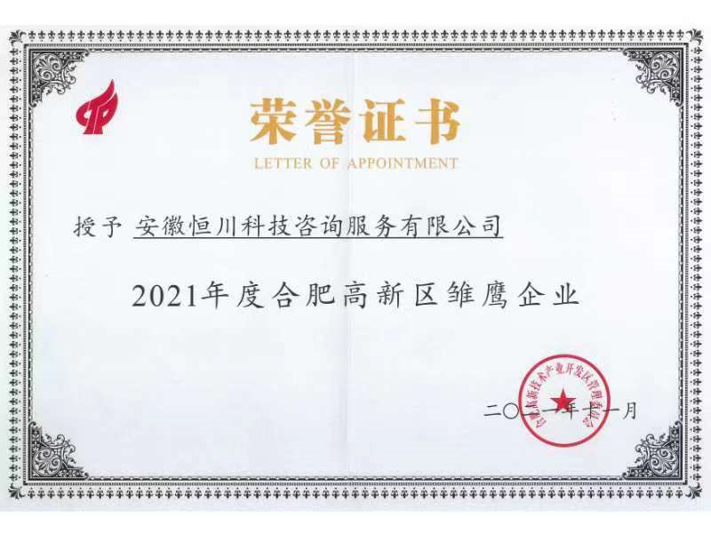 高新區雛鷹企業(yè)